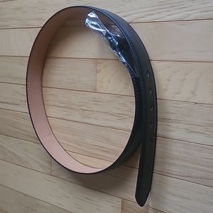Leather belt, black, size 38-40 (large)